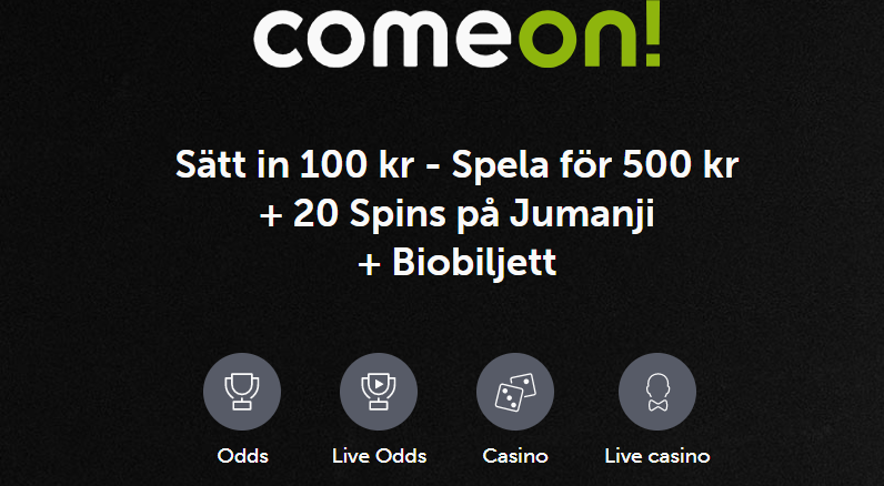 Ny Comeon bonus med free spins och biobiljett